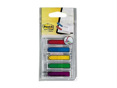 Teippimerkki Post-it Index 684 5x20 merkkiä - Teippimerkit, merkkaajat - 631151 - 1
