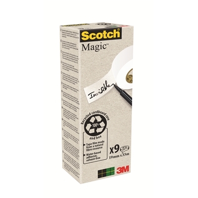 Teippi Scotch Magic 900 Eko 19mmX33m/9 kpl paketti - Toimistoteipit, teipinkatkojat - 630001 - 1