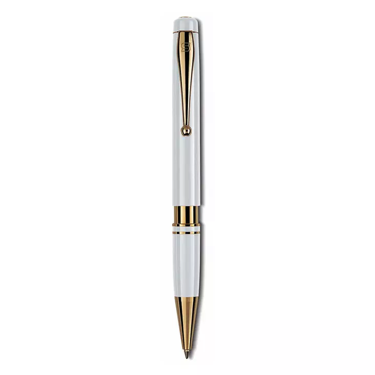 Tethys Gold valkoinen kuulakynä - Mainoskynät / painetut kynät - 01-5510B1 - 1