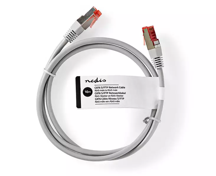 Verkkokaapeli Nedis CAT6 S/FTP 10m harmaa - Näyttö- ja videokaapelit - 12981 - 1