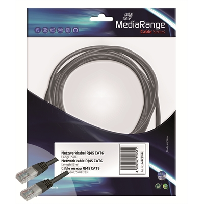 Verkkokaapeli RJ45 5m musta - Verkkokaapelit - 393431 - 1