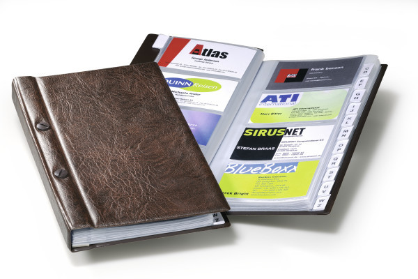 VISIFIX KÄYNTIKORTTIALBUMI Ruskea - Käyntikorttitelineet ja -kansiot - 238211 - 1