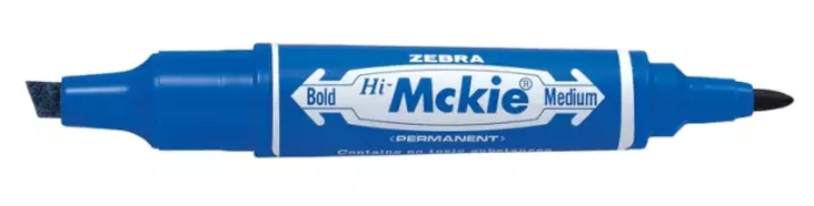 ZEBRA HI-MCKIE PERMANENT MARKER 2-PÄINEN SININEN - Merkkauskynät, -tussit - 2252031 - 1