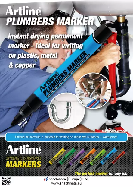 Artline plumbers marker musta - Merkkauskynät, -tussit - ART620002 - 2