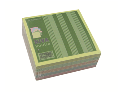 Muistikuutio Kiva 10x10x4 cm 5-värinen 500 lehteä - Viestilaput, muistilaput, kuutiot - 292522 - 1