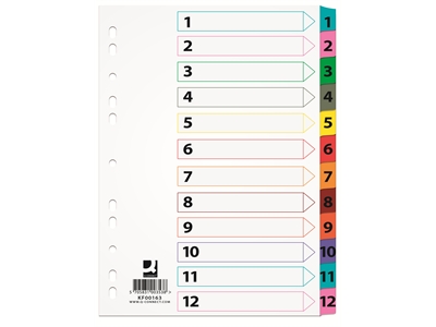 MuovikielihakemistoQ-Connect A4 1-12 - Hakemistot, rekisterit - 218512 - 1