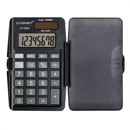 Nelilaskin Q-CONNECT 8-nro lompakko - Taskulaskimet - 394992 - 1