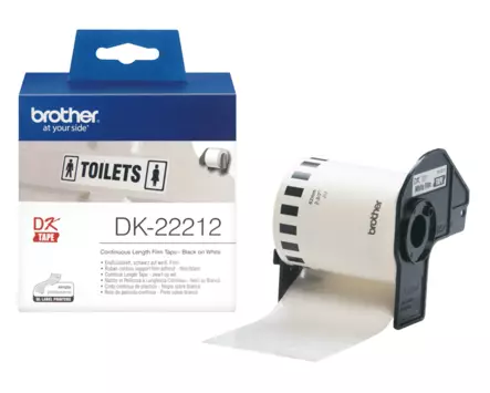 Brotherin alkuperäinen DK22212-rullatarra, musta/valkoinen, 62 mm - Brother tarrakirjoittimet ja tarrateipit - DK-22212 - 3