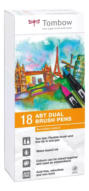 Tombow ABT Dual Brush 18P-2 Basic 2 (18) - Taidekynät - TOM11182 - 1