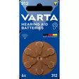 Paristo Varta Hearing Aid Batteries 312/6KPL - Paristot, varavirtalähteet - 395062 - 1