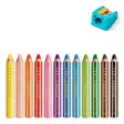Coloured pencil Noris Junior chunky 3in1 (12) - Värityskynät - STA140C12 - 3