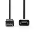 DisplayPort - HDMI™ -kaapeli | DisplayPort, Uros - HDMI™-lähtö | 0,2 m | Musta - HDMI-kaapelit - CCGP37150BK02 - 1