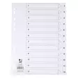 Hakemisto Q-Connect A4 1-12 kartonki valkoinen - Hakemistot, rekisterit - 218112 - 2