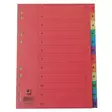 Hakemisto Q-Connect A4 1-12 kartonki värillinen - Hakemistot, rekisterit - 218132 - 2
