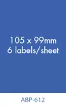 Tarra 6-jak 105x99mm 100 ark/ltk - Tarra-etiketit - ABP-612 - 1
