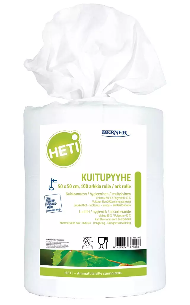 Kuitupyyherulla 100ark/rll HETI - Siivous-ja keittiötarvikkeet - 15900962 - 1