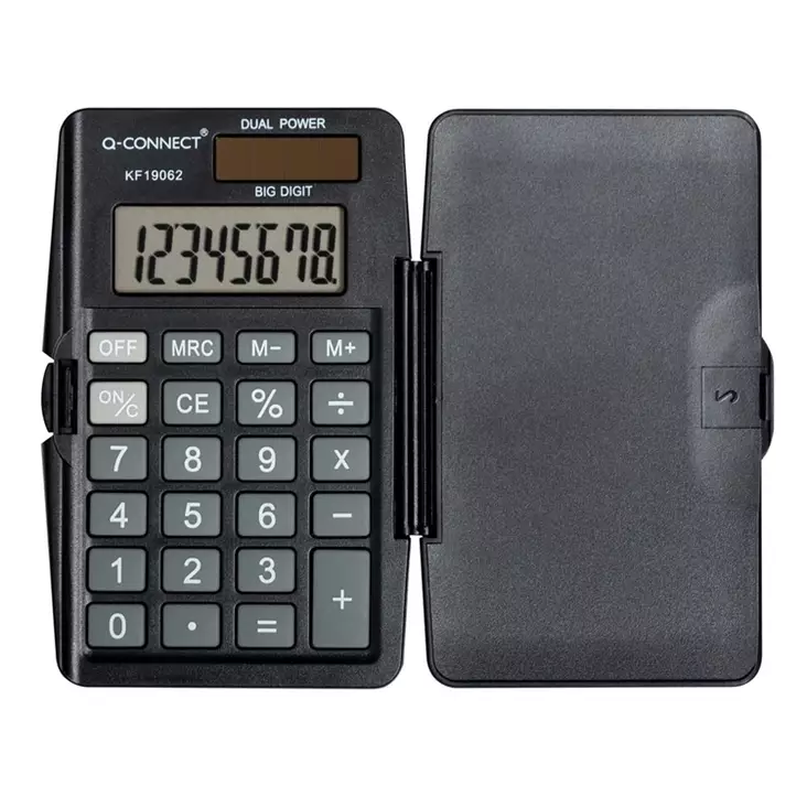 Nelilaskin Q-CONNECT 8-nro lompakko - Taskulaskimet - 394992 - 1