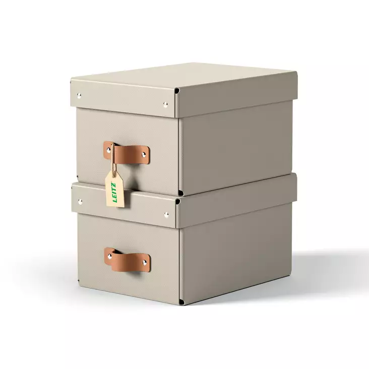 Säilytyslaatikko Leitz Puro pieni 2kpl beige - Säilytyslaatikot, -kuutiot - 61470012 - 1