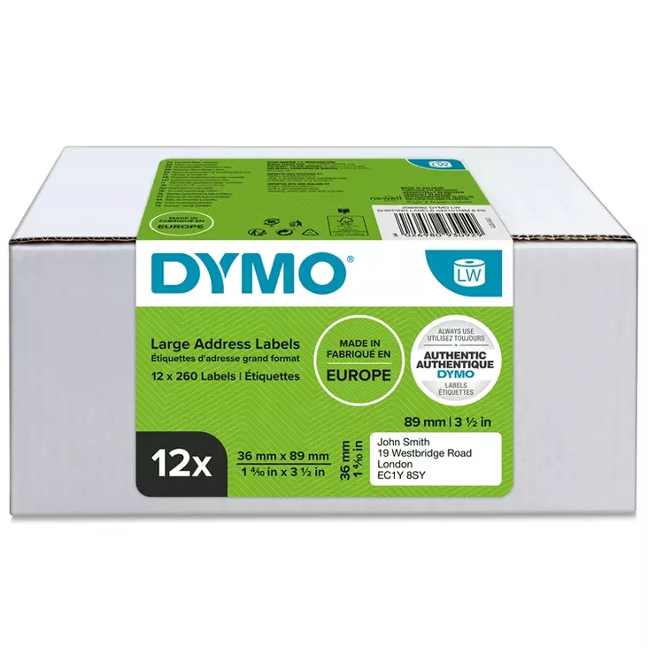 Osoitetarra DYMO LabelWriter 36 x 89 mm /3120 - Dymo tarrakirjoittimet ja tarrateipit - 94662 - 1