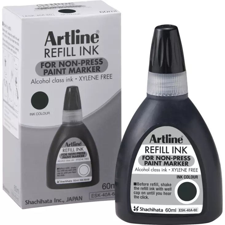 Artline Non-press 437A täyttömuste 60ml musta - Merkkauskynät, -tussit - ART406002 - 1