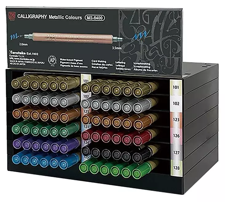 ZIG MS kalligrafia metallivärit - Kalligrafiakynät - ZIG8400DP72 - 1