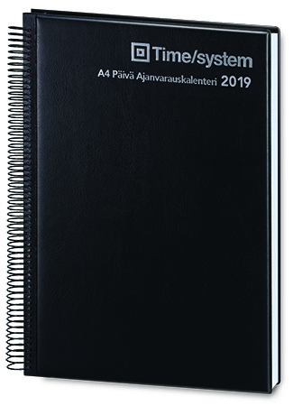 A4 Päivä Ajanvarauskalenteri musta keino - Pöytäkalenterit - 248302 - 1