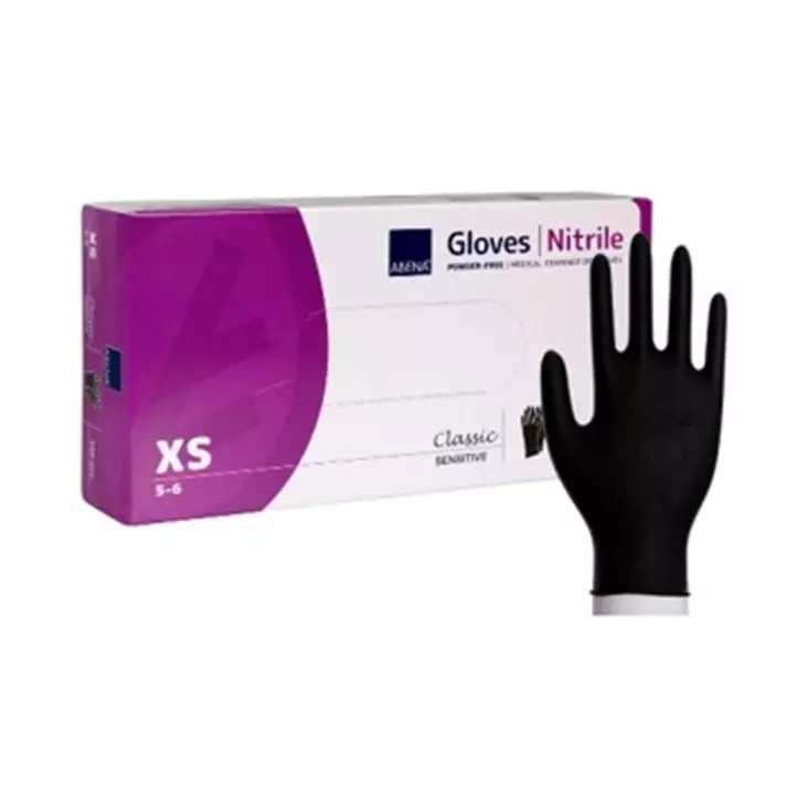 ABENA Classic nitriilikäsine XS musta 100kpl - Siivous-,  suojakäsineet - 833432 - 1