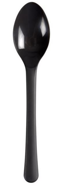 ABENA Ruokalusikka 18,5cm Musta, 50kpl/pss - Kertakäyttöaterimet - 1999903102 - 1