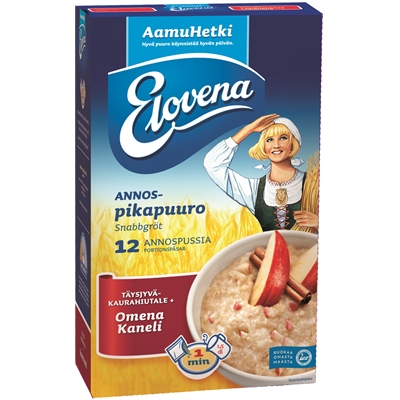 Annospuuro Elovena Omena-Kaneli 35g/12 - Kahvi ja elintarvikkeet - 269232 - 1