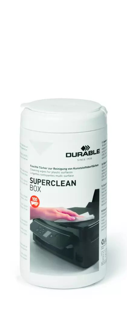 Durable SUPERCLEAN Box puhdistusliinat, 100 kpl/pkt - Puhdistusliinat ja paineilma - 570802 - 5