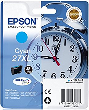 Epson Durabite 27 XL cyan - Epson mustesuihkupatruunat - T27124012 - 1