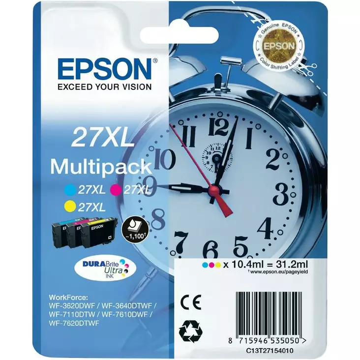 Epson Durabite 27XL multipack - Epson mustesuihkupatruunat - T27154012 - 1