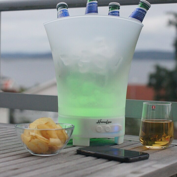 Homeline 3in1 bluetooth kaiutin/juomien viilentäjä/tunnelmavalolaite - Kaiuttimet ja kuulokkeet - 23159532 - 1