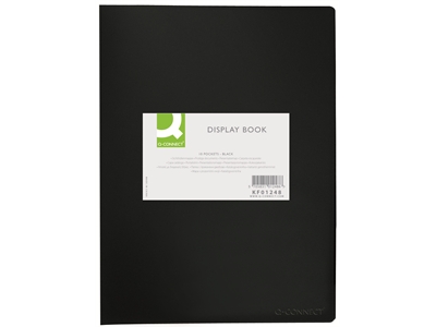 Kokoojakansio Q-Connect A4 10-taskua PP musta - Kansiot - 202162 - 1