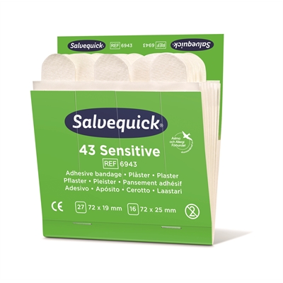 Kuitukangaslaastari Salvequick 6943 6x43 kpl - Ensiapu, työsuojaus ja työterveys - 270032 - 2