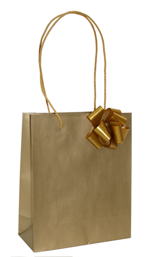 Lahjakassi kultainen, vetorusetilla - Lahjapakkaaminen - 37192 - 1