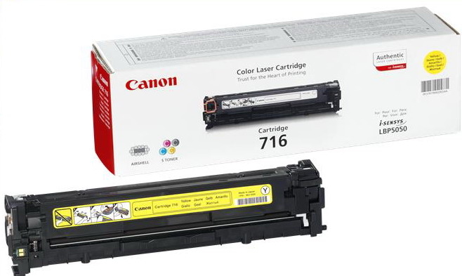 Laserkasetti Canon 716 keltainen (HP CB542A) - Canon laserkasetit - 1977B002 - 1