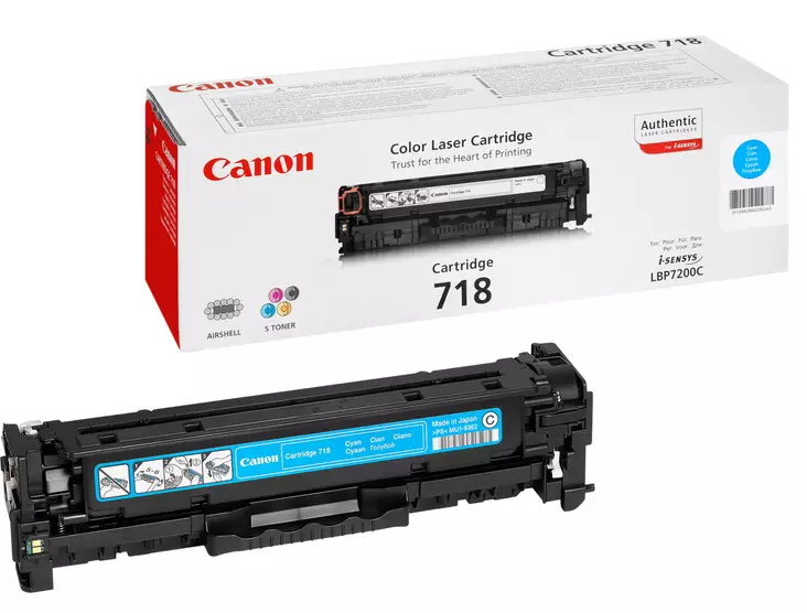 Laserkasetti Canon 718 syaani (HP CC531A) - Canon laserkasetit - 2661B002 - 1