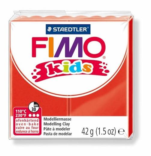 Muovailuvaha 42g FIMO Kids Punainen - Muovailuvahat - 80302 - 1