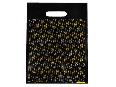 Muovikassi 40x45+5cmmustakuvio/500 - Pussit ja kassit - 752642 - 1