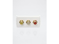 Outlet Panel Composite 3xRCA - Wall Connection - WI221282 - 1