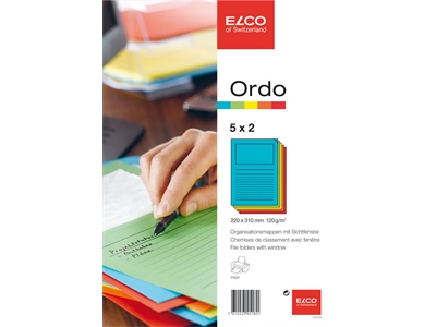 Paperi kansio Elco Ordo Classico 5 värilajitelma /10 kpl - Muovitaskut - 205022 - 1