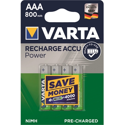 Paristo ladattava AAA Varta Power Accu HR03/4 - Paristot, varavirtalähteet - 252042 - 2