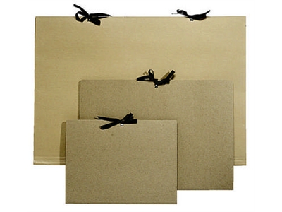 Piirustussalkku A2 nauhasuljenta ruskea - Kansiot - 359002 - 1