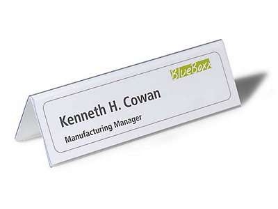 Pöytäkilpi 8052 Durable 61/122x210mm/25 - Käyntikorttitelineet ja -kansiot - 275552 - 1