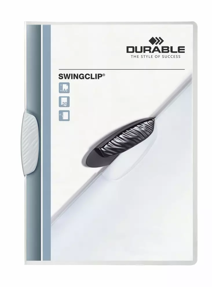Puristuskansio Durable Swingclip A4 valkoinen - Kansiot - 226002 - 1