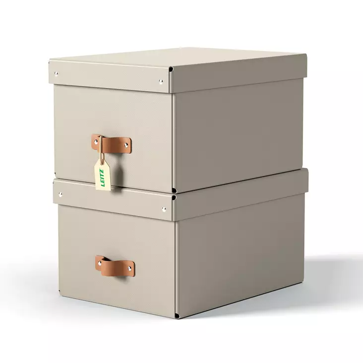 Säilytyslaatikko Leitz Puro M 2kpl beige - Säilytyslaatikot, -kuutiot - 61490012 - 1