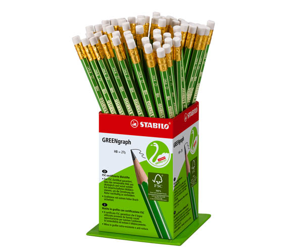 STABILO GREENGRAPH LYIJYKYNÄ KUMI ISOLTK - Lyijykynät - 59352 - 1