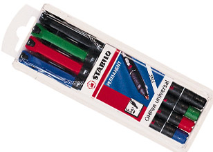 STABILO OHPEN 842/4F PERMANENT LAJIT. /4 - Merkkauskynät, -tussit - 39332 - 1