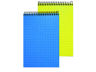 Taskulehtiö muovikansi A6/50 sininen/keltainen - Vihkot ja lehtiöt - 242072 - 1